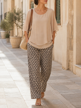Printed Beige