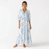 Sky Blue Palm Leaf
