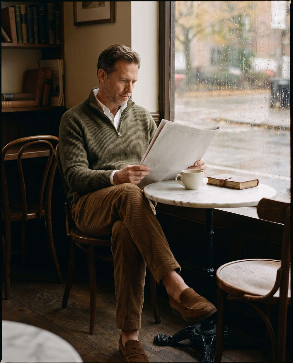 The café quarter-zip